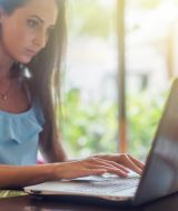 Girl on computer