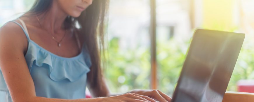 Girl on computer